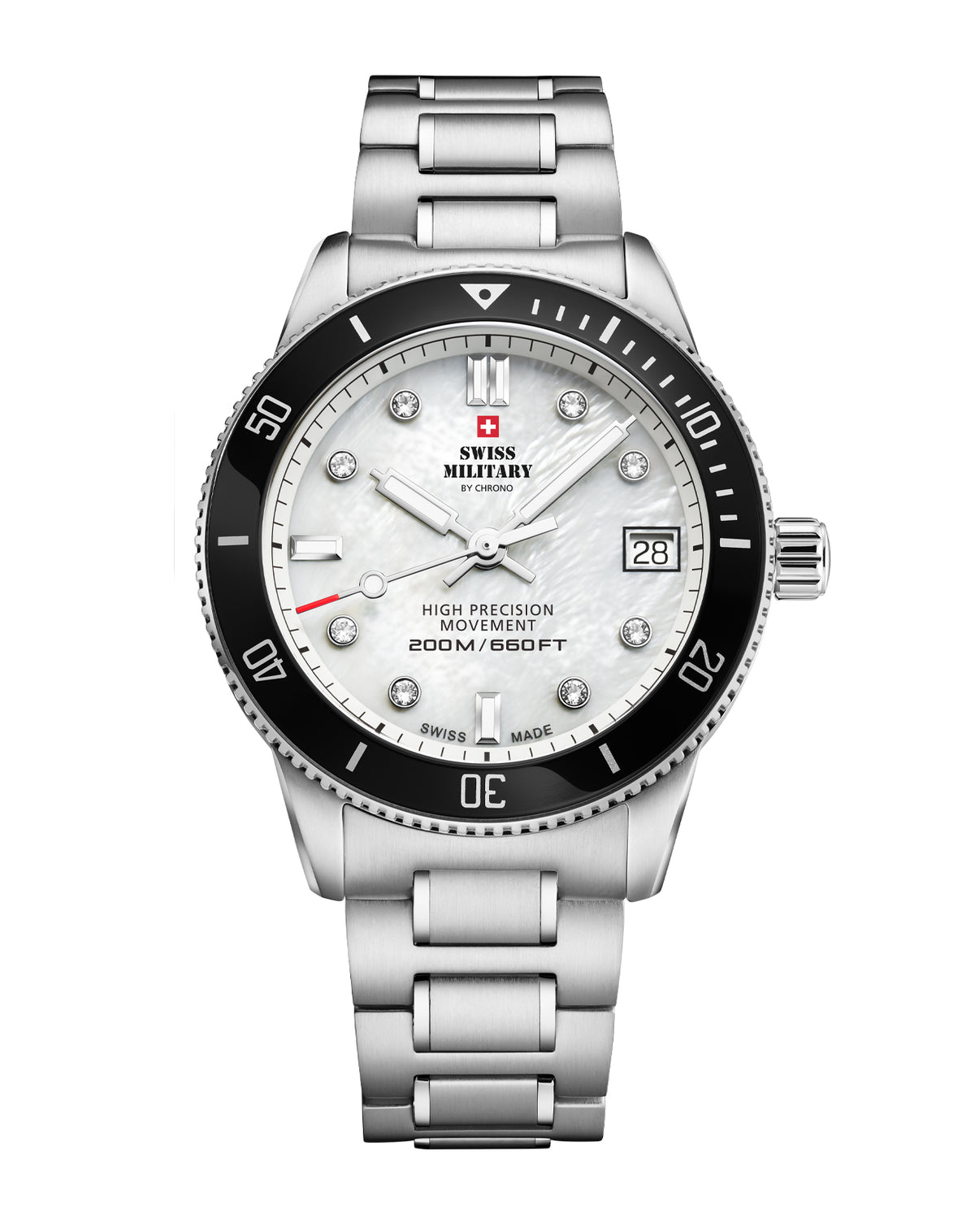 Swiss Military SM34089.03 - Reloj de buceo para mujeres 200M