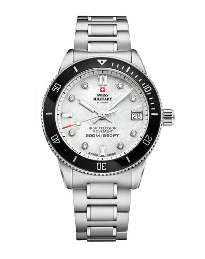 Swiss Military SM34089.03 - Reloj de buceo para mujeres 200M