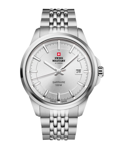 Swiss Military SM34104.02 - Classic Steel Watch for Men