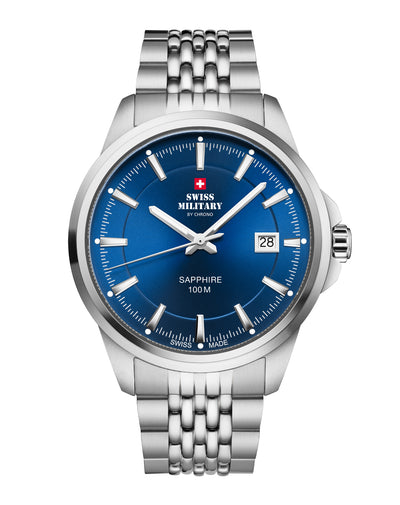 Swiss Military SM34104.03 - Classic Steel Watch for Men