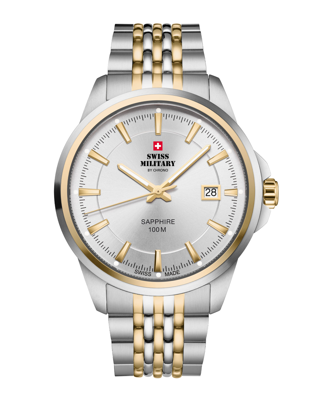 Swiss Military SM34104.04 - Classic Steel Watch for Men