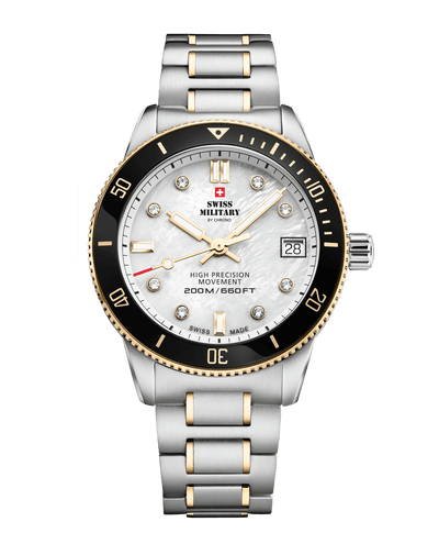 Swiss Military SM34089.04 - Reloj de buceo para mujeres 200M