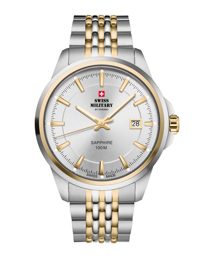 Swiss Military SM34104.04 - Classic Steel Watch for Men