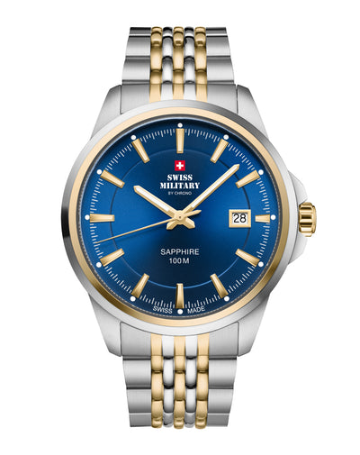 Swiss Military SM34104.05 - Classic Steel Watch for Men