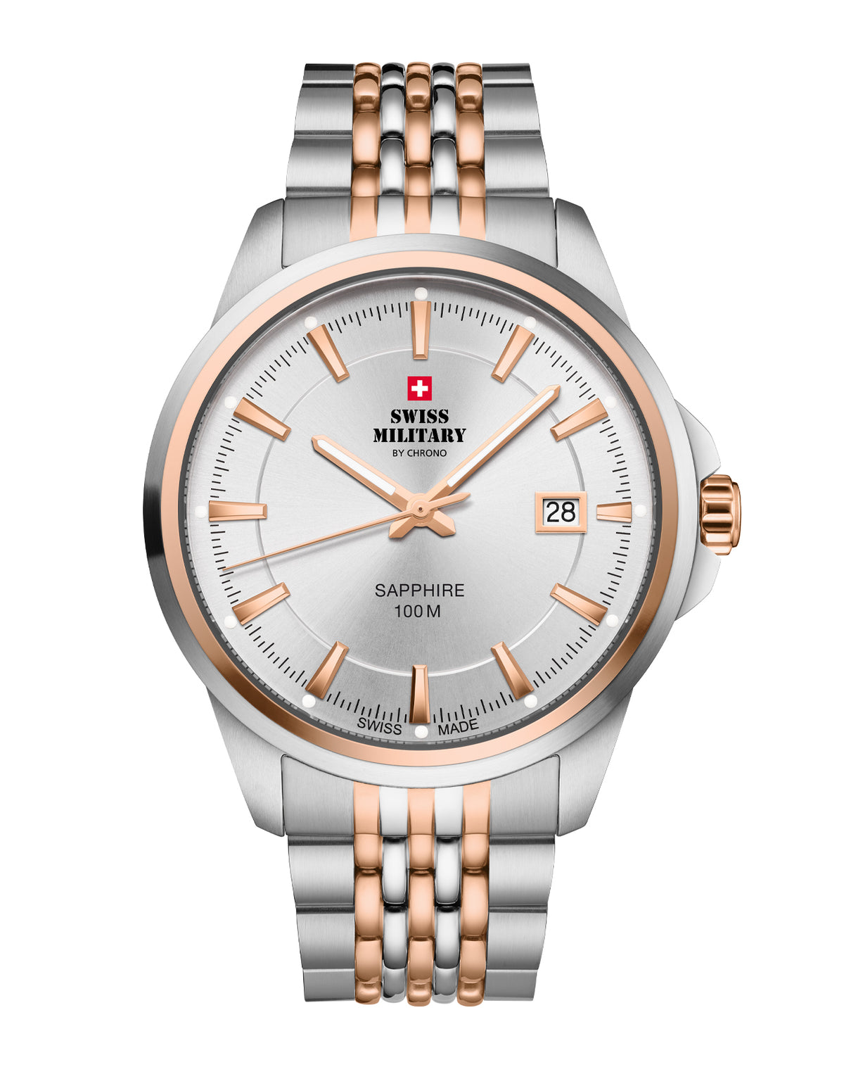 Swiss Military SM34104.07 - Classic Steel Watch for Men