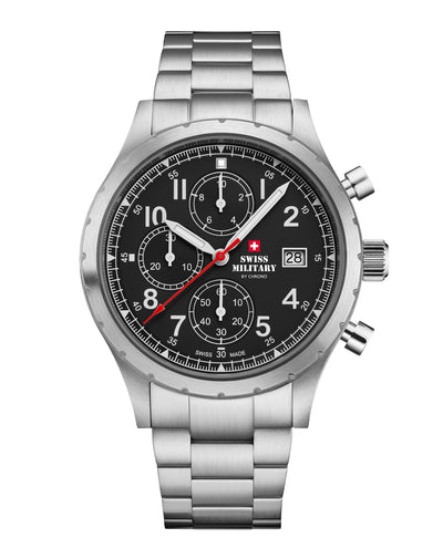 Reloj cronógrafo militar suizo de campaña SM34117.01 perfil lateral