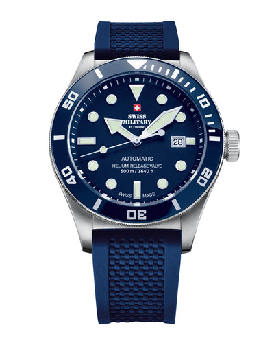 Swiss Military SMA34075.07 - Reloj automático de buceo Swiss Made 500M