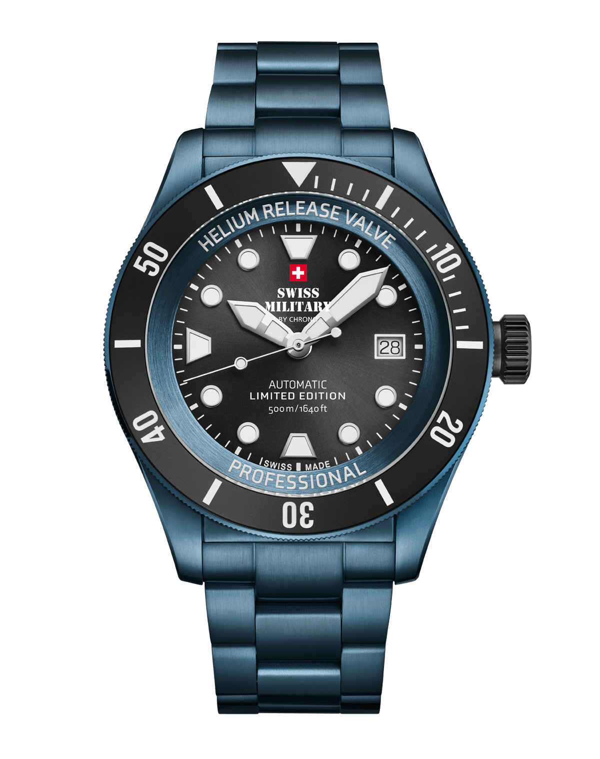Swiss Military DIVER 500 Limited Edition Automatic Dive Watch – Front View