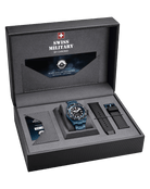Swiss Military DIVER 500 Edición Limitada - Caja de presentación de lujo con certificado y correas dobles