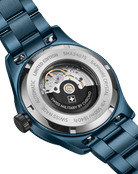 Swiss Military DIVER 500 Edición Limitada - Movimiento automático con rotor negro visible a través del fondo de la caja