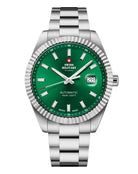 Classic Swiss automatic watch with green dial and fluted bezel – Swiss Military SMA34110.04