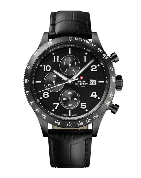 Swiss Military SM34084.07 - Black Swiss Made Sports Chronograph Watch