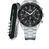Swiss Military SM34079.01.SET - Reloj Cronógrafo deportivo con navaja