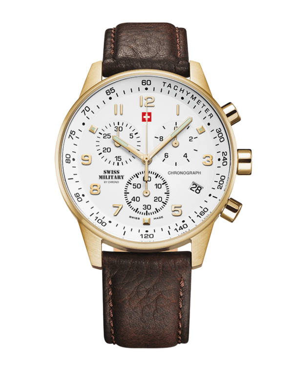Swiss Military SM34012.07 – Reloj cronógrafo militar de estilo minimalista
