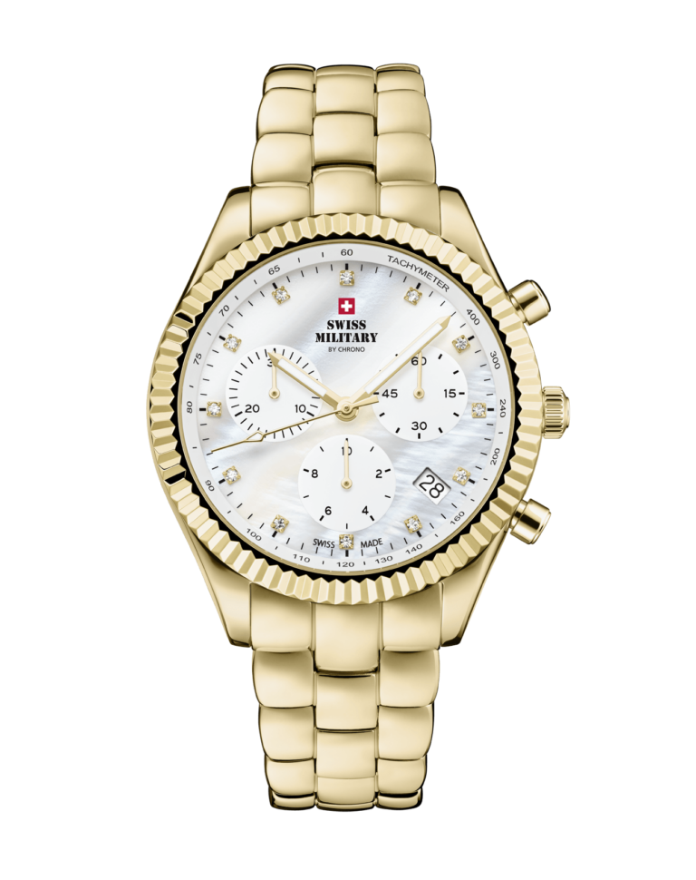 Swiss Military Sm30207 03 Elegant Chronograph Watch For Women