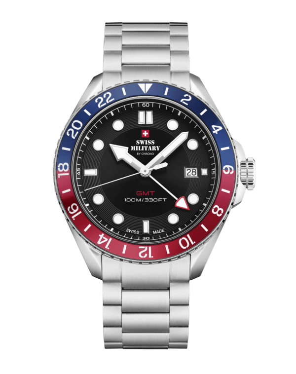 Swiss military hot sale gmt nero