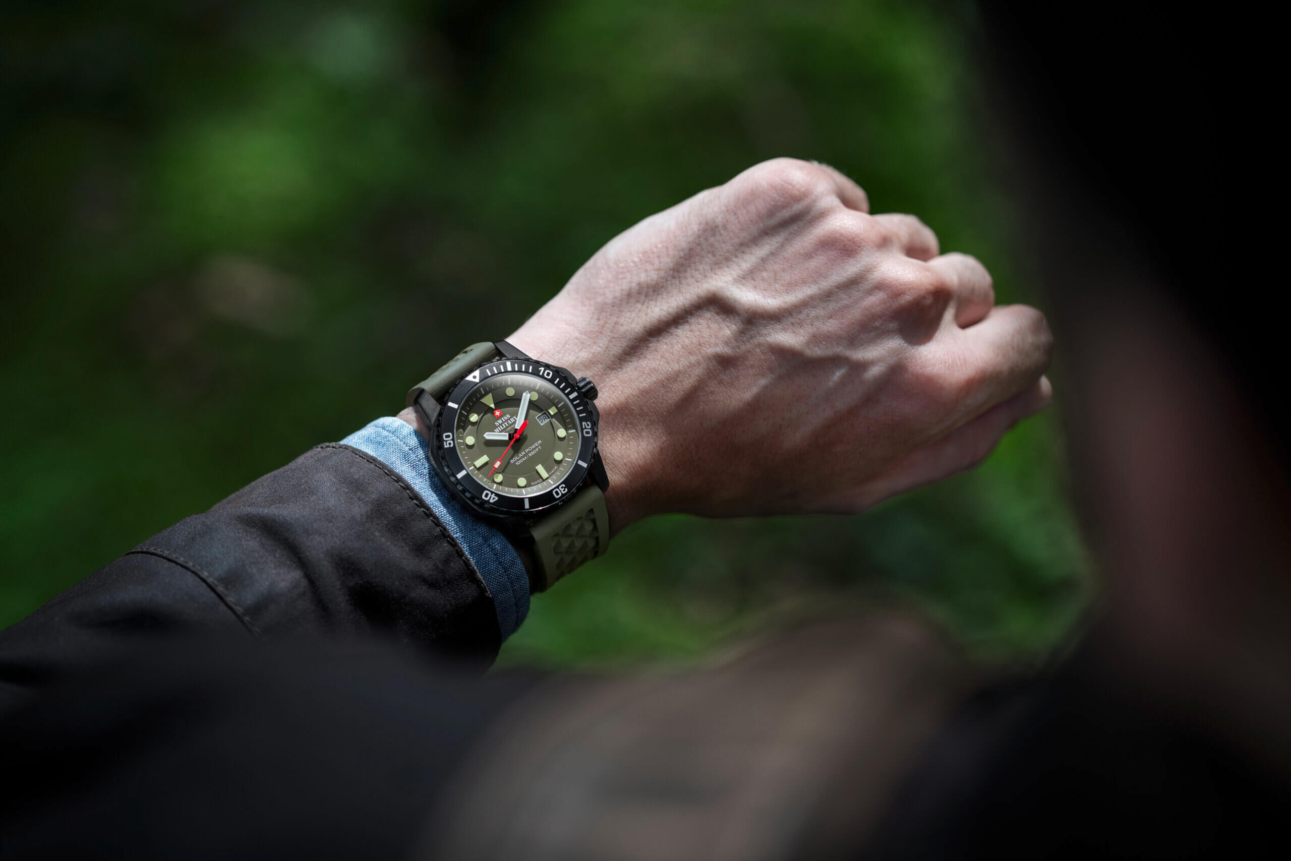 Swiss military solar watch sale