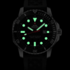 Swiss Military SMS34102 in the dark – highlighting luminous hour markers and hands.