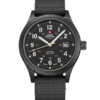 Swiss Military SM34108.06 Classic Army Style Watch with Matte Black Dial and Black PVD Case