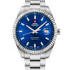 Classic Swiss automatic watch with blue dial and fluted bezel – Swiss Military SMA34110.03