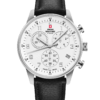 Swiss Military Minimalist Chronograph Watch with white dial and black leather strap – Swiss Made chronograph for timeless elegance and precision.